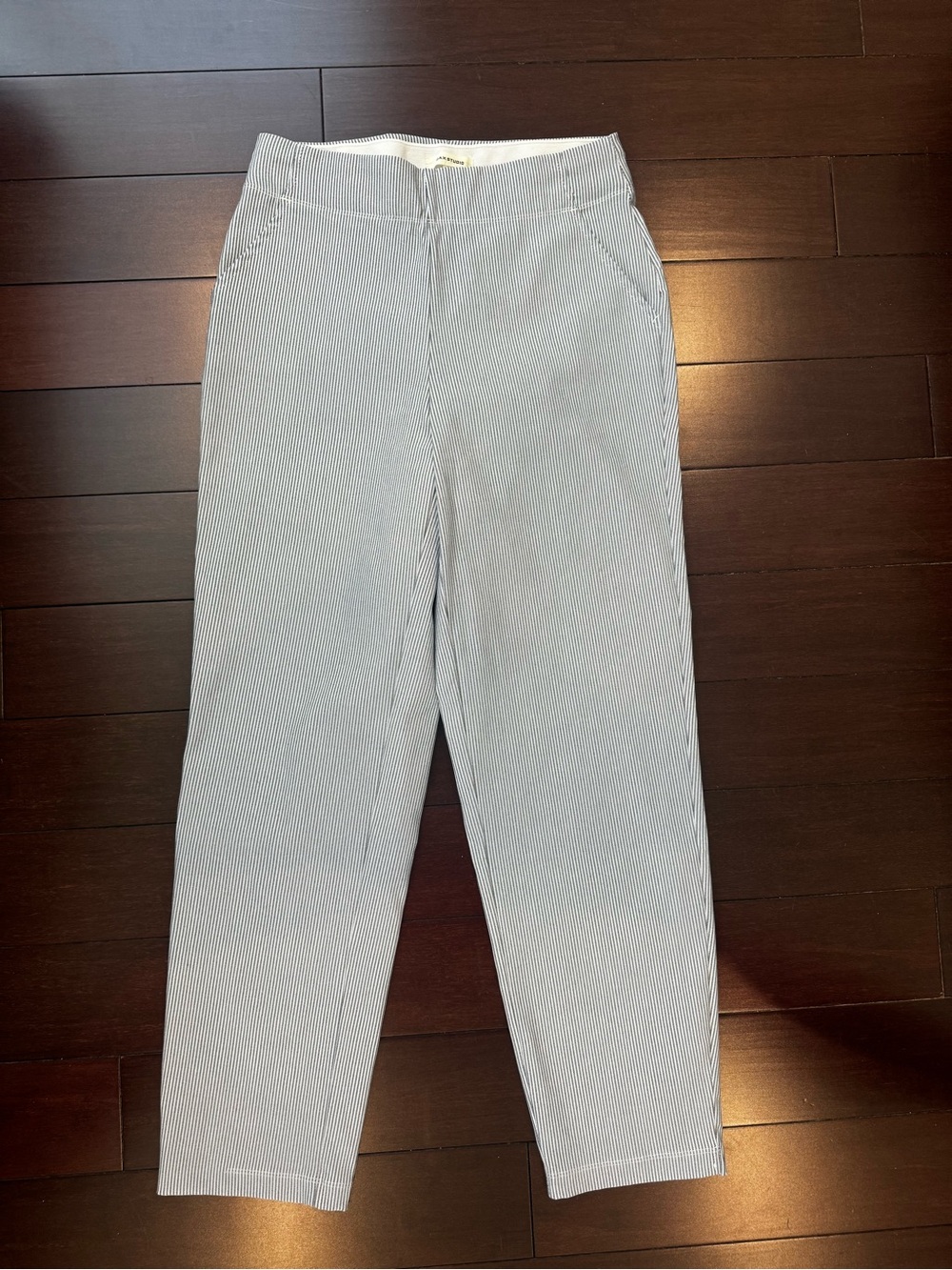 Max Studio Blue Pinstripe Ankle Pants